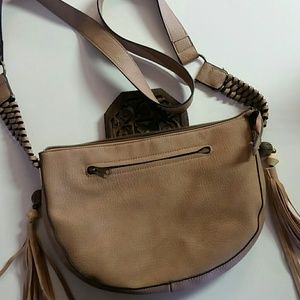 T shirt and jeans crossbody bag